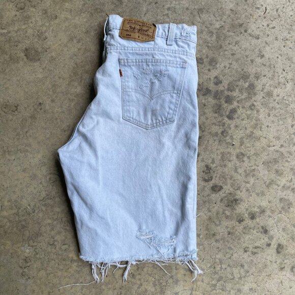 Vintage Levi's Orange Tab Distressed Light Wash Jhorts Men's 34 - Picture 1 of 7